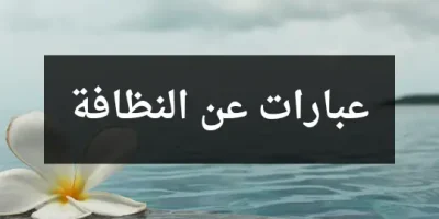 عبارات عن النظافة
