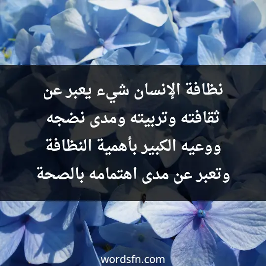 نظافة الإنسان شيء يعبر عن ثقافته وتربيته ومدى نضجه ووعيه الكبير بأهمية النظافة، وتعبر عن مدى اهتمامه بالصحة