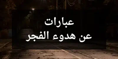 عبارات عن هدوء الفجر