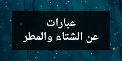 عبارات عن الشتاء والمطر