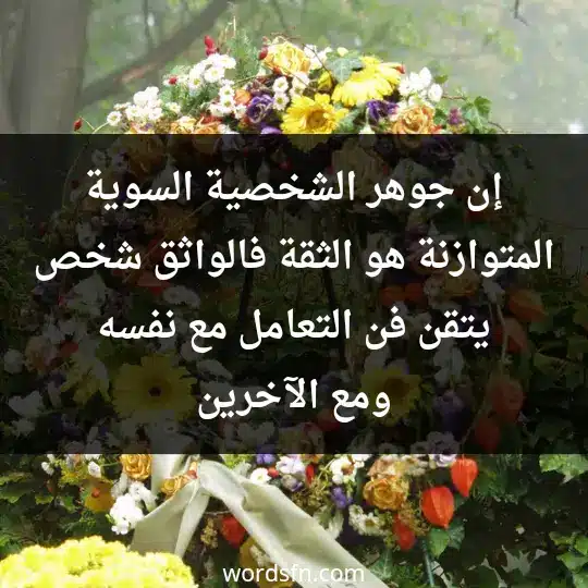 إن جوهر الشخصية السوية المتوازنة هو الثقة، فالواثق شخص يتقن فن التعامل مع نفسه ومع الآخرين