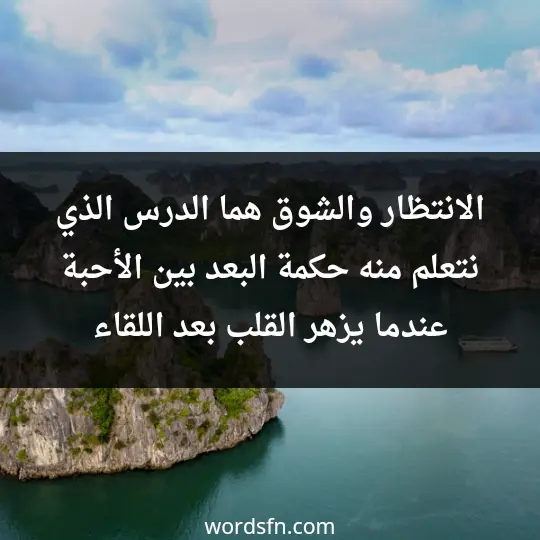 Lyrics about waiting and longing3 - فن العبارات الانتظار والشوق هما الدرس الذي نتعلم منه حكمة البعد بين الأحبة، عندما يزهر القلب بعد اللقاء
