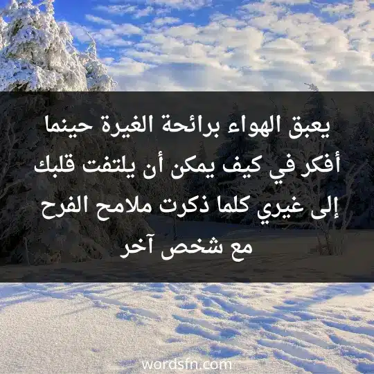 Messages of jealousy for the beloved3 - فن العبارات يعبق الهواء برائحة الغيرة حينما أفكر في كيف يمكن أن يلتفت قلبك إلى غيري، كلما ذكرت ملامح الفرح مع شخص آخر