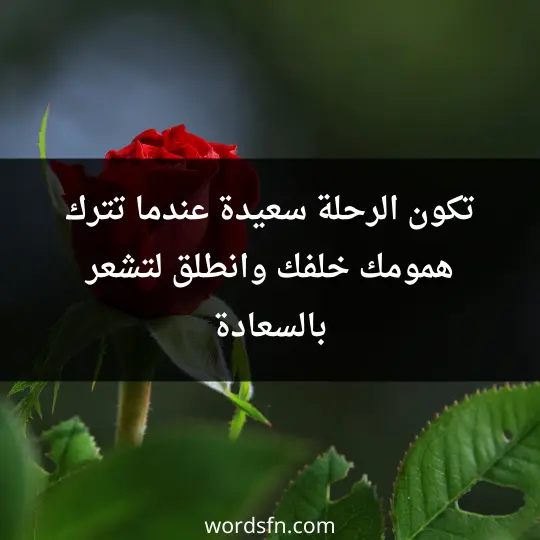 تكون الرحلة سعيدة عندما تترك همومك خلفك وانطلق لتشعر بالسعادة - فن العبارات تكون الرحلة سعيدة عندما تترك همومك خلفك وانطلق لتشعر بالسعادة