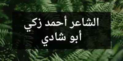 الشاعر أحمد زكي أبو شادي
