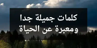كلمات جميلة جدا ومعبرة عن الحياة