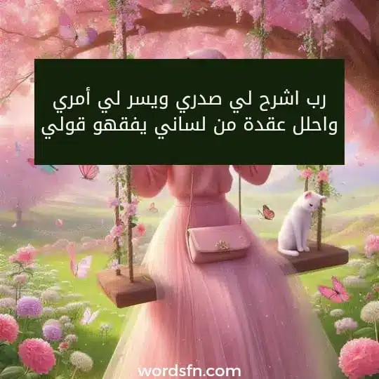 رب اشرح لي صدري ويسر لي أمري واحلل عقدة من لساني يفقهو قولي.