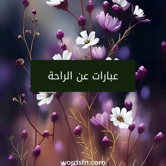 عبارات عن الراحة