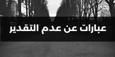 عبارات عن عدم التقدير