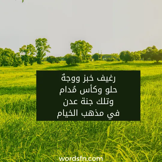 رغيف خبز ووجهٌ حلو وكأس مُدام وتلك جنة عدن في مذهب الخيام