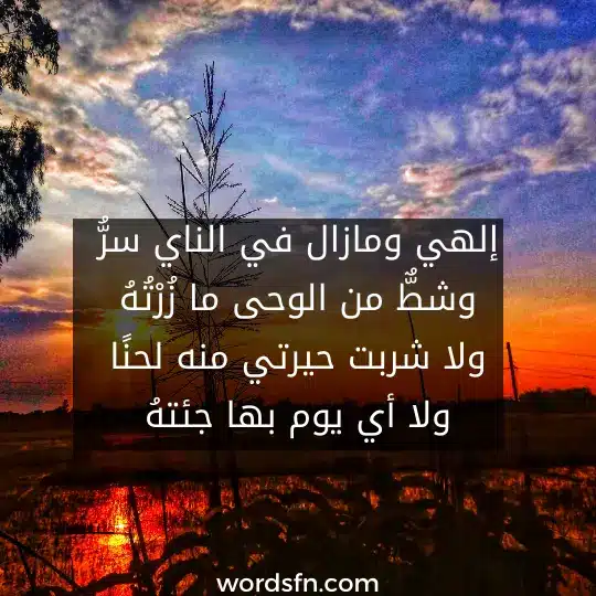 لهي ومازال في الناي سرُّ وشطٌّ من الوحى ما زُرْتُهُ ولا شربت حيرتي منه لحنًا ولا أي يوم بها جئتهُ - فن العبارات إلهي ومازال في الناي سرُّ وشطٌّ من الوحى ما زُرْتُهُ ولا شربت حيرتي منه لحنًا ولا أي يوم بها جئتهُ