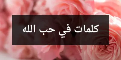 كلمات في حب الله