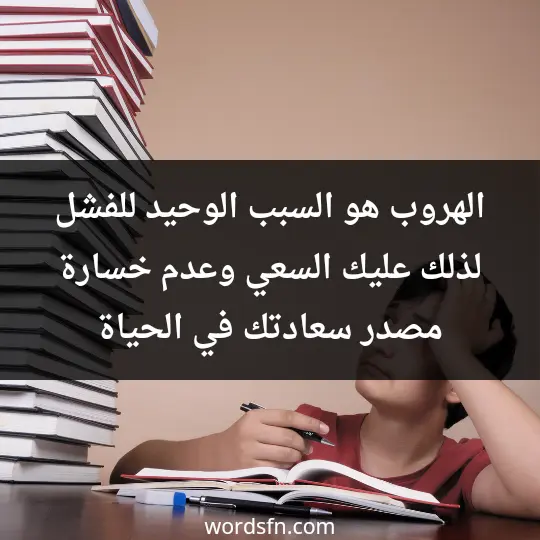 الهروب هو السبب الوحيد للفشل، لذلك عليك السعي وعدم خسارة مصدر سعادتك في الحياة