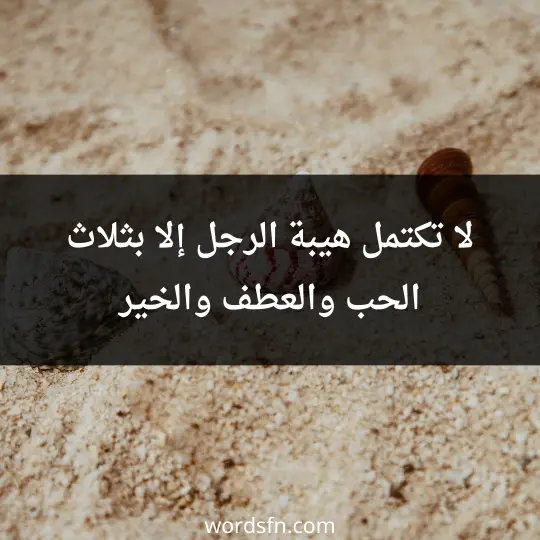 عبارات عن الهيبة والرجولة كلمات عن الهيبة والقوة هيبة رجل لا تكتمل هيبة الرجل إلا بثلاث " الحب والعطف والخير