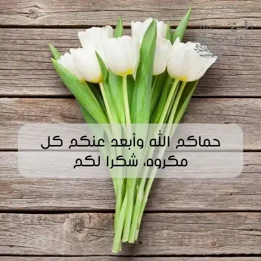 حماكم الله وأبعد عنكم كل مكروه شكرا لكم 